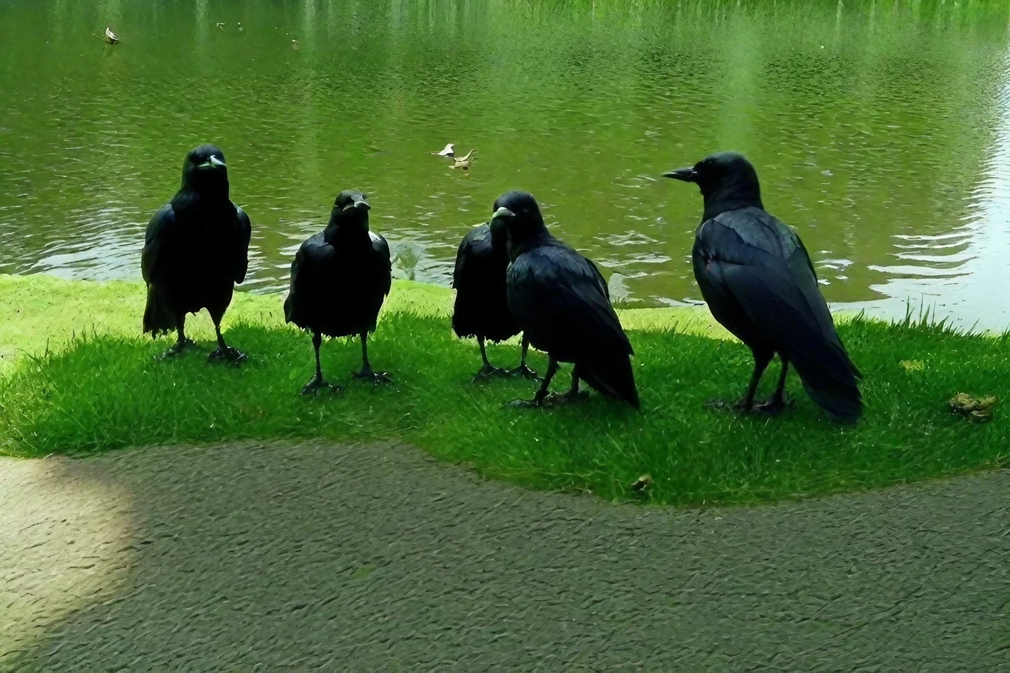 Corbeaux, canards ? Parc des Buttes-Chaumont, Paris ? Archive du samedi 18 mai 2024 ?